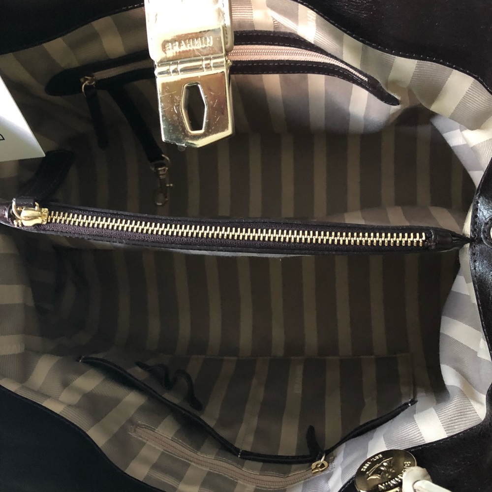 Brahmin Elisa Pecan Azuma Purse with Strap FINAL - Picture 6 of 8